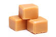 Tasty brown butterscotch on a white background