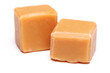 Tasty brown butterscotch on a white background