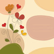 Romantic background with flowers and place for text