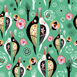 Vektor: natural texture with birds in love natural texture with birds in love