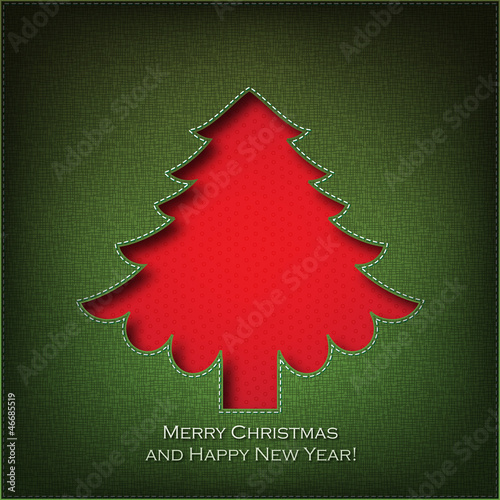 Vector: Christmas tree (cut the textile). Christmas tree (cut the textile).