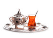 Turkish tea and sweets in decorative ware, candies
