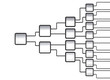 Ilustração: network flowchart graph management on white network flowchart graph management on white