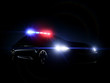 Police car full array of tactical lights.
