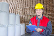 Happy Worker in Warehouse
