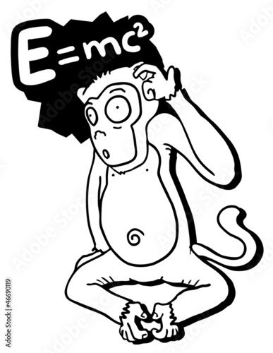 Vector: Science monkey Science monkey