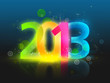 Happy New Year - 2013 colorful background