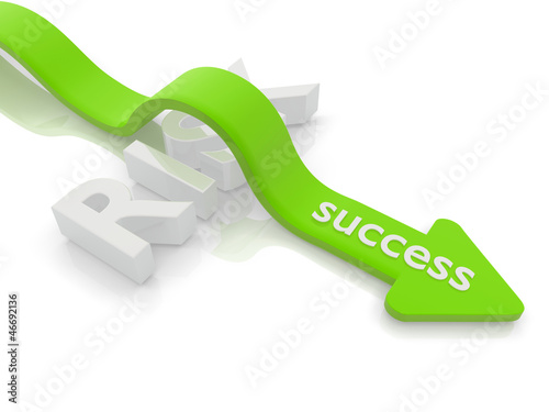 Illustration: risk success concept risk success concept