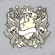 Vintage Label with Heart