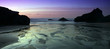 Bedruthan Steps, Cornwall, at sunset