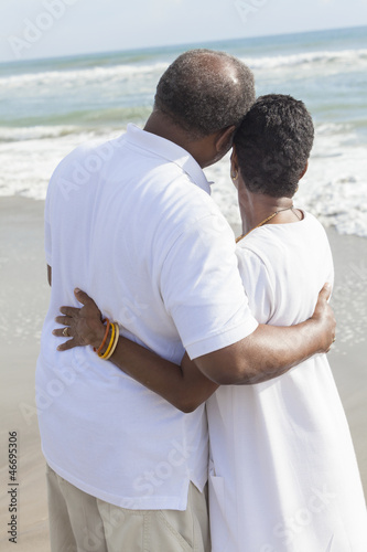Photo: Senior African American Couple on Beach Senior African American Couple on Beach
