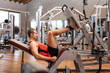 Man working out in a fitness club