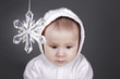 baby with snow flake