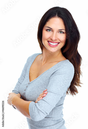 Photo: Young beautiful woman portrait. Young beautiful woman portrait.