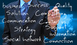 businessman hand writing