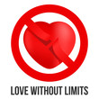 Love without limits. Vector illustration.