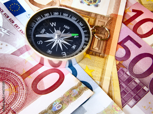 Photo: euro over european currency euro over european currency