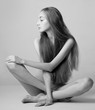 girl with very long hair