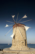 Mandraki Harbour windmill on the Island of Rhodes Greece