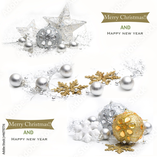 Photo: Collage with christmas decoration Collage with christmas decoration