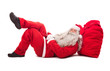Santa Claus lie on bag