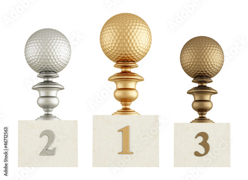 Illustration: golf podium golf podium
