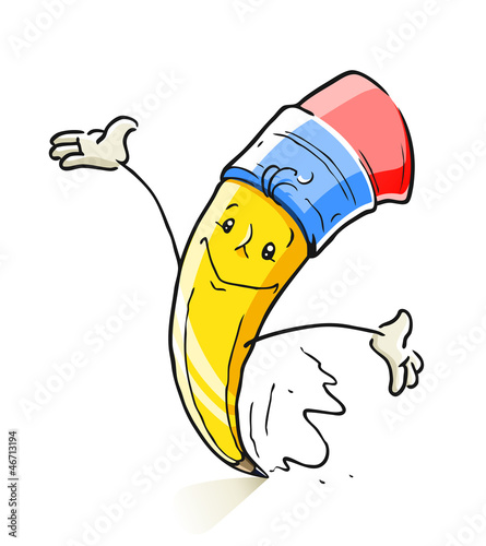 Vector: smiling cartoon lead pencil vector illustration isolated on smiling cartoon lead pencil vector illustration isolated on