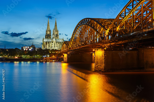 Photo: Cologne Cathedral and Hohenzollern Bridge, Germany Cologne Cathedral and Hohenzollern Bridge, Germany
