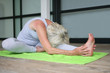 Woman stretching