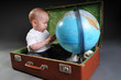 Baby with suitcase