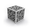 3D cube with QR code isolated