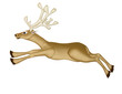 Mulberry Paper of a Reindeer Chritmas on white background.