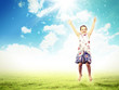 Photo: happy kid jumping happy kid jumping