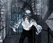 zombie within the walls of an ancient castle