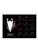 Vector: Vector European calendar 2013 with elegant suit Vector European calendar 2013 with elegant suit