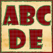 Vector: Christmas letters abcde Christmas letters abcde