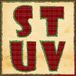 Vector: Christmas letters stuv Christmas letters stuv