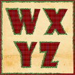 Vector: Christmas letters wxyz Christmas letters wxyz
