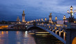 Alexander the Third bridge and Seine with golden Invalides dome