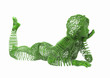 Foto: relaxing woman made of spheres abstract human relaxing woman made of spheres abstract human