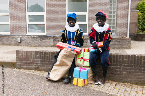 Photo: Dutch black Petes with presents Dutch black Petes with presents