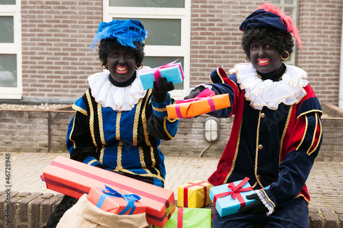 Photo: Dutch black Petes with presents Dutch black Petes with presents