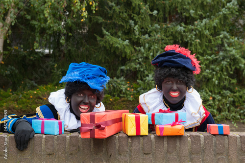 Photo: Dutch black Petes hiding Dutch black Petes hiding