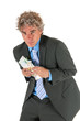 Business man with stolen money