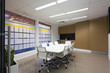 Board room with chairs and table