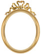 Cadre ovale doré, de style Louis XVI