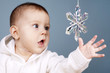 baby with snow flake