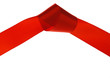 Rotes Band mit Knoten
