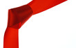 Rotes Band mit Knoten