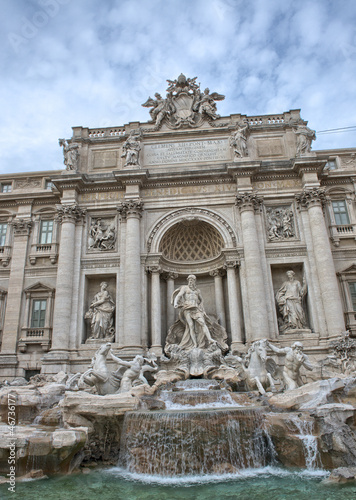 Photo: Trevi Fountain in Rome, Autumn season Trevi Fountain in Rome, Autumn season